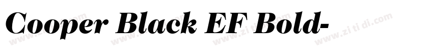 Cooper Black EF Bold字体转换